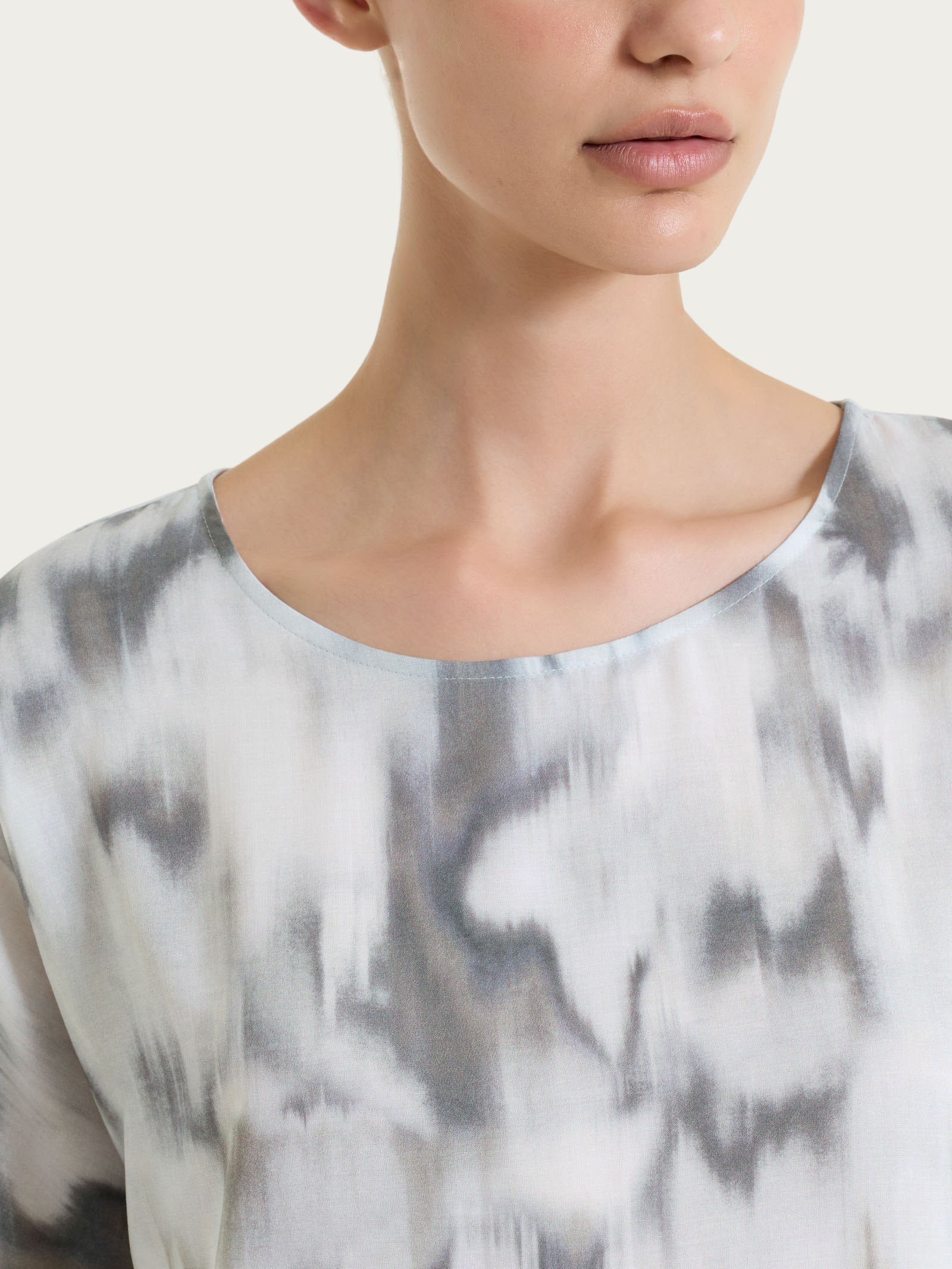 Ragno EcoSeta blusa 3/4 Fant. Turbulence fantasia morbida