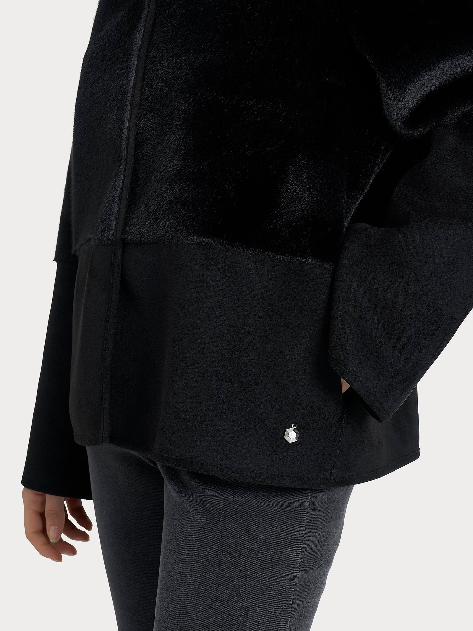 Ragno Compact giacca corta double-face donna nero