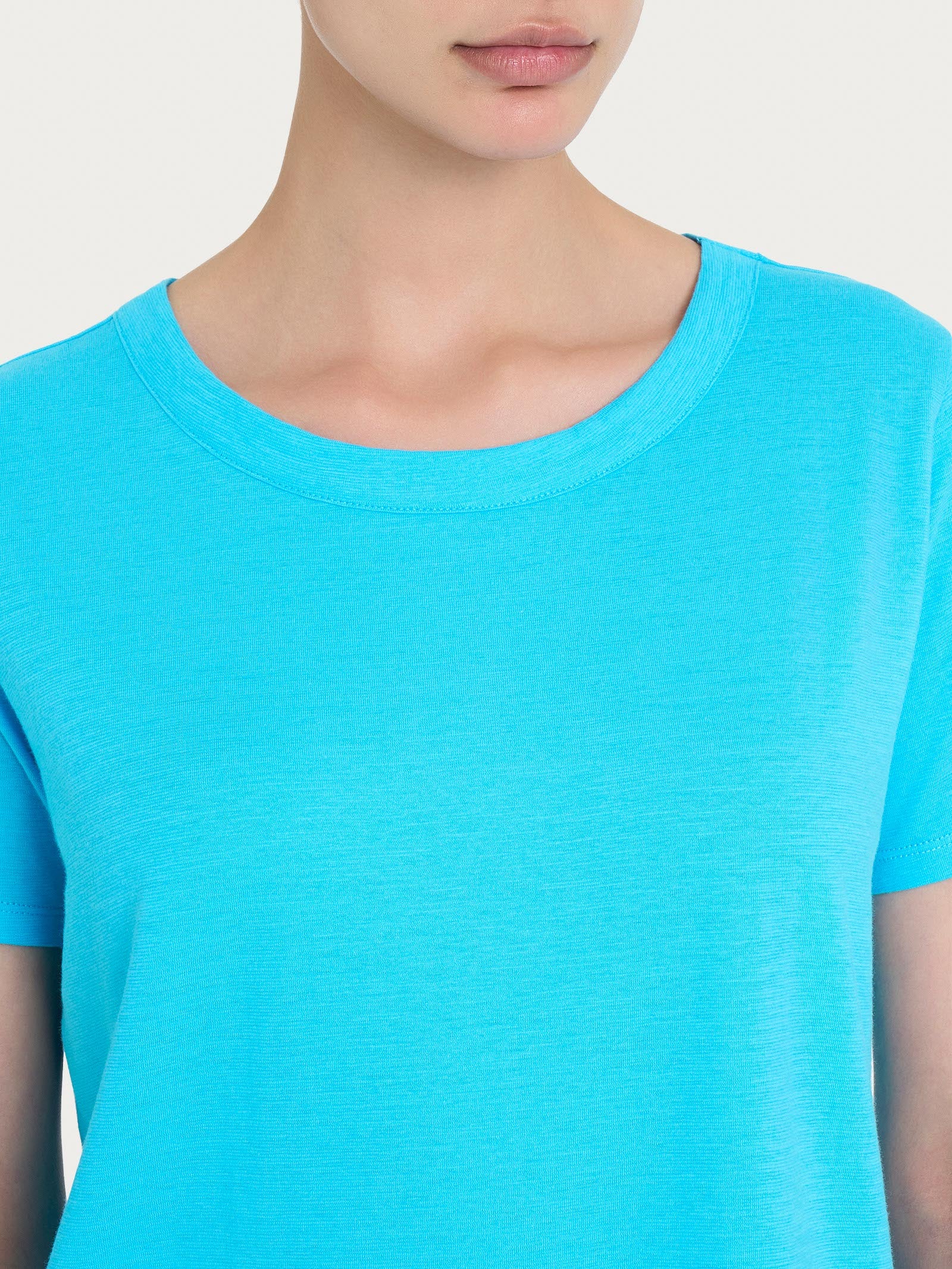 Ragno Gem Maglietta girocollo donna Aquarius slub jersey cotone