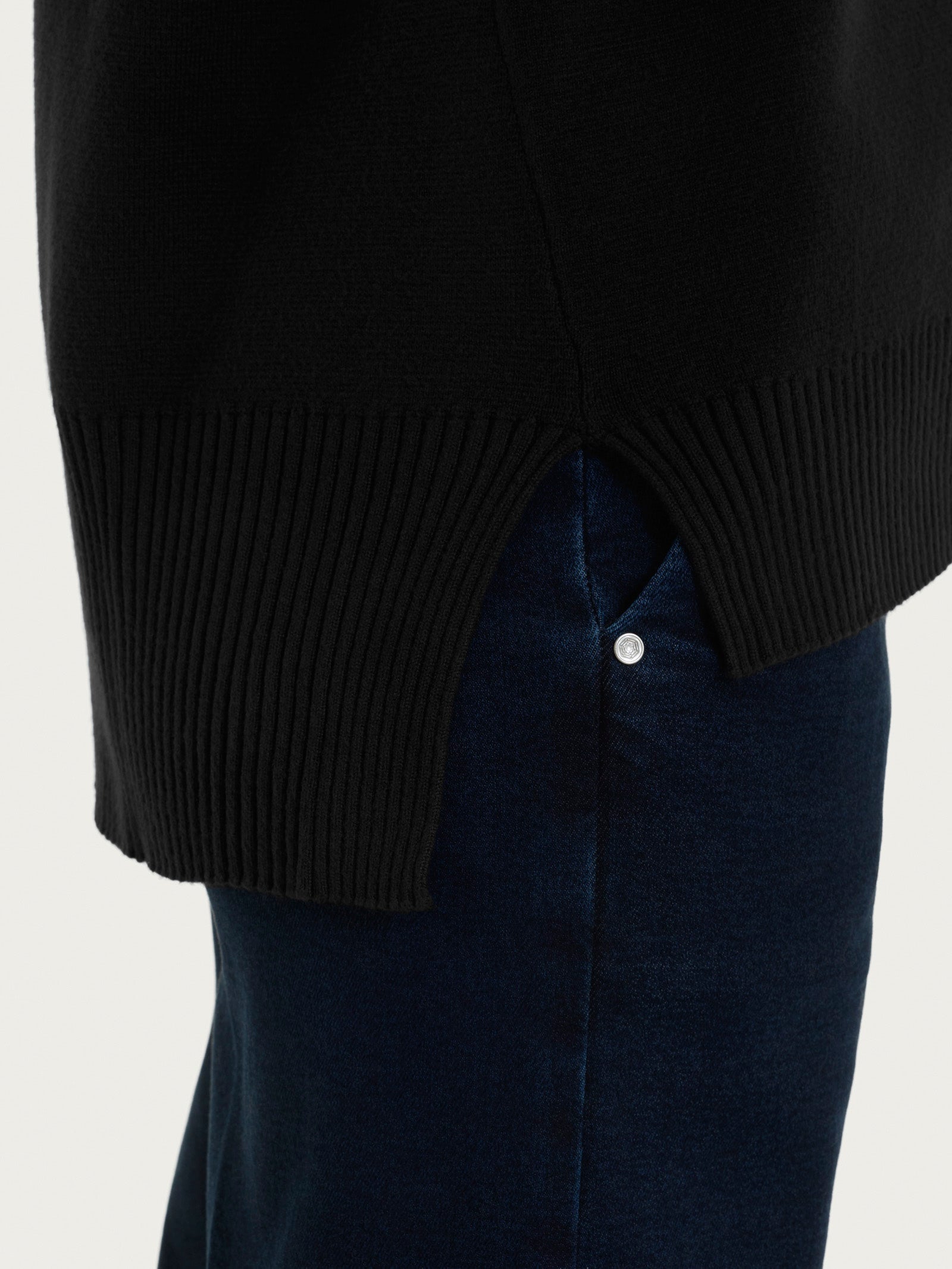 Ragno Super Soft Cardigan Zip Asimmetrico Nero