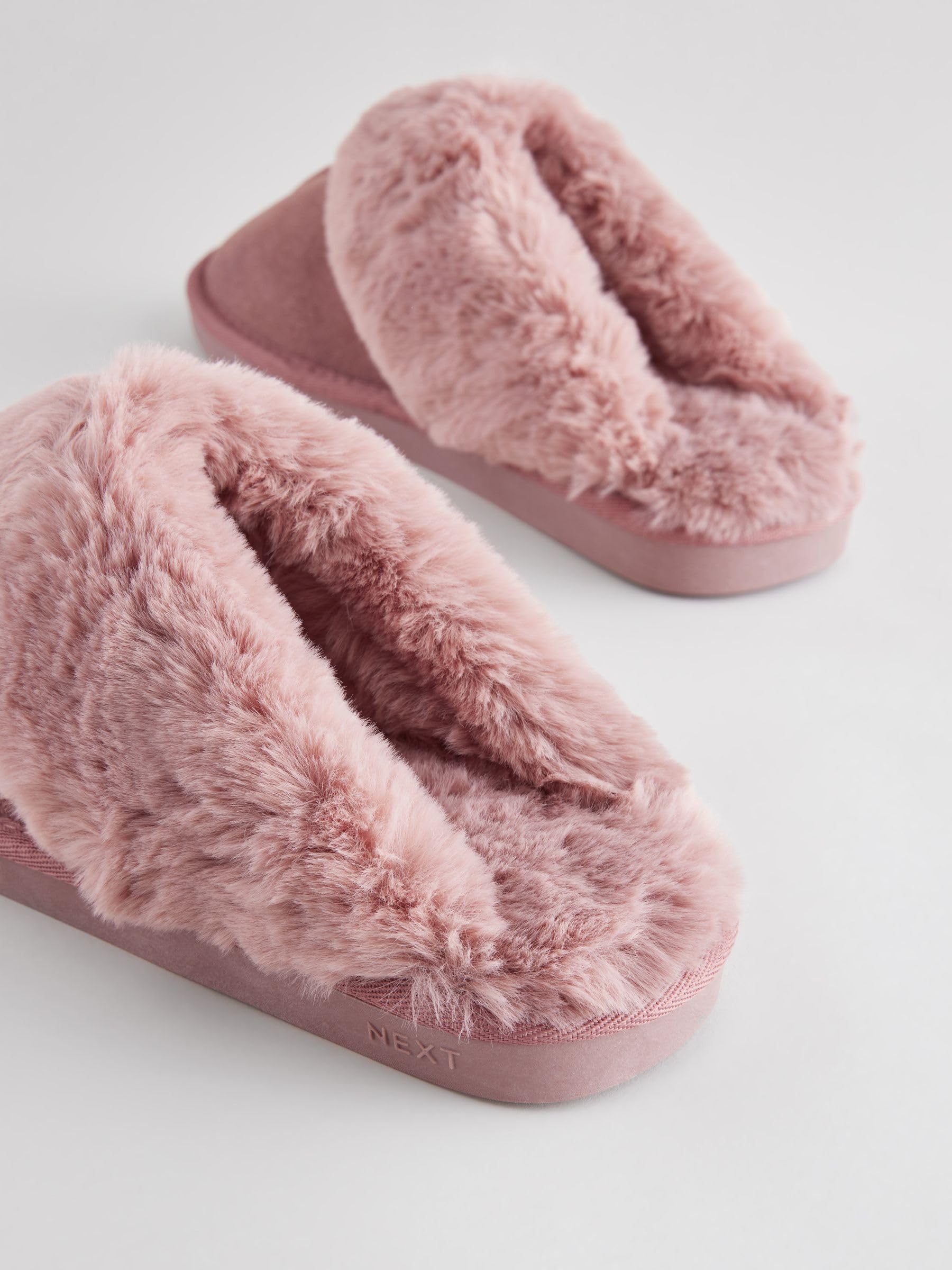 Next pantofole scamosciate donna pelliccia sintetica