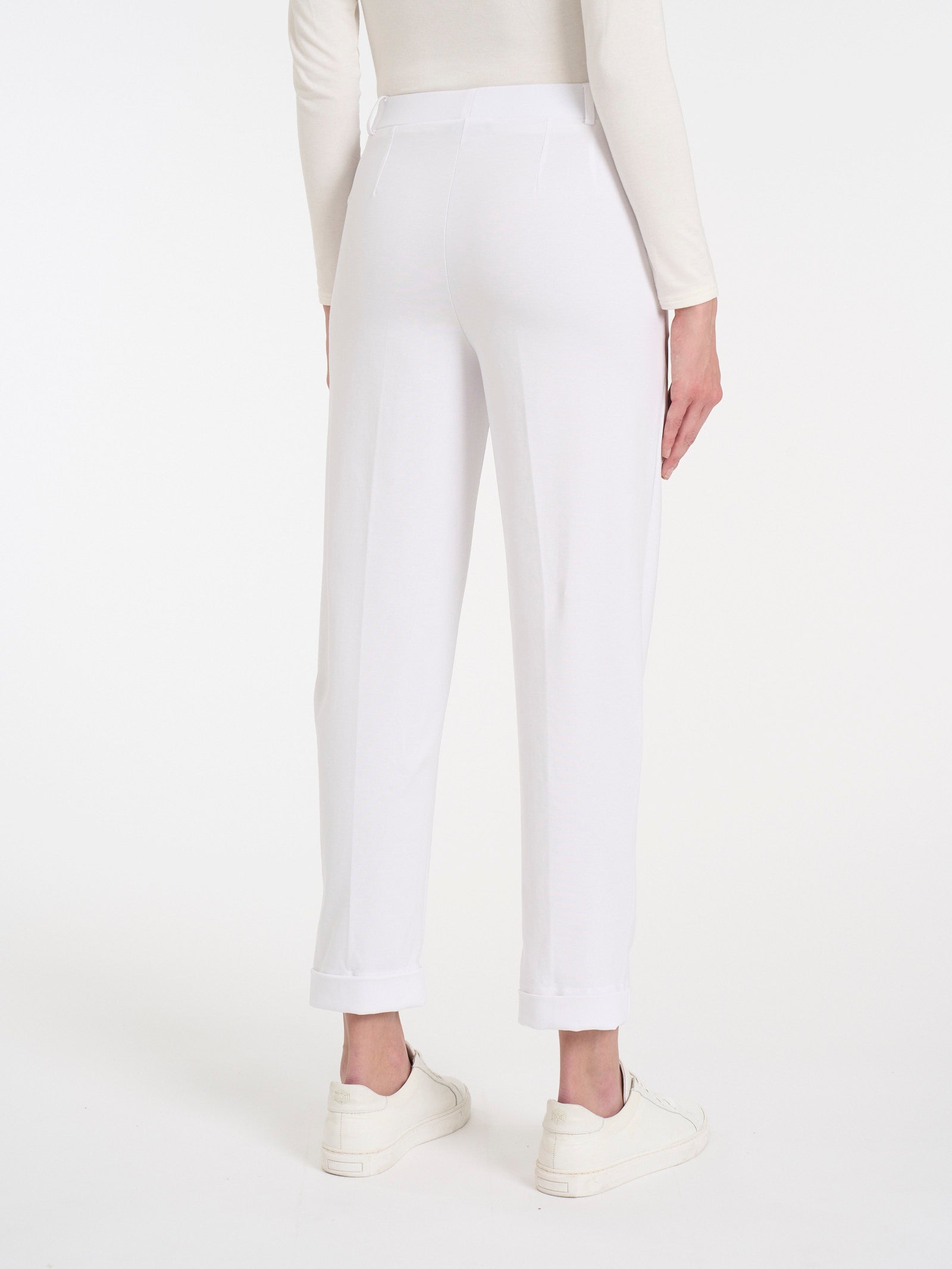 Ragno Compact Light Pantalone Carota Bianco Donna Elastico