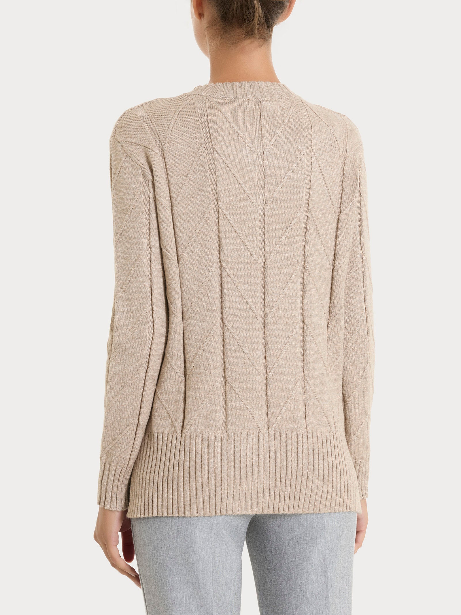 Ragno Super Soft Maglia Girocollo Punto Spiga Cammello