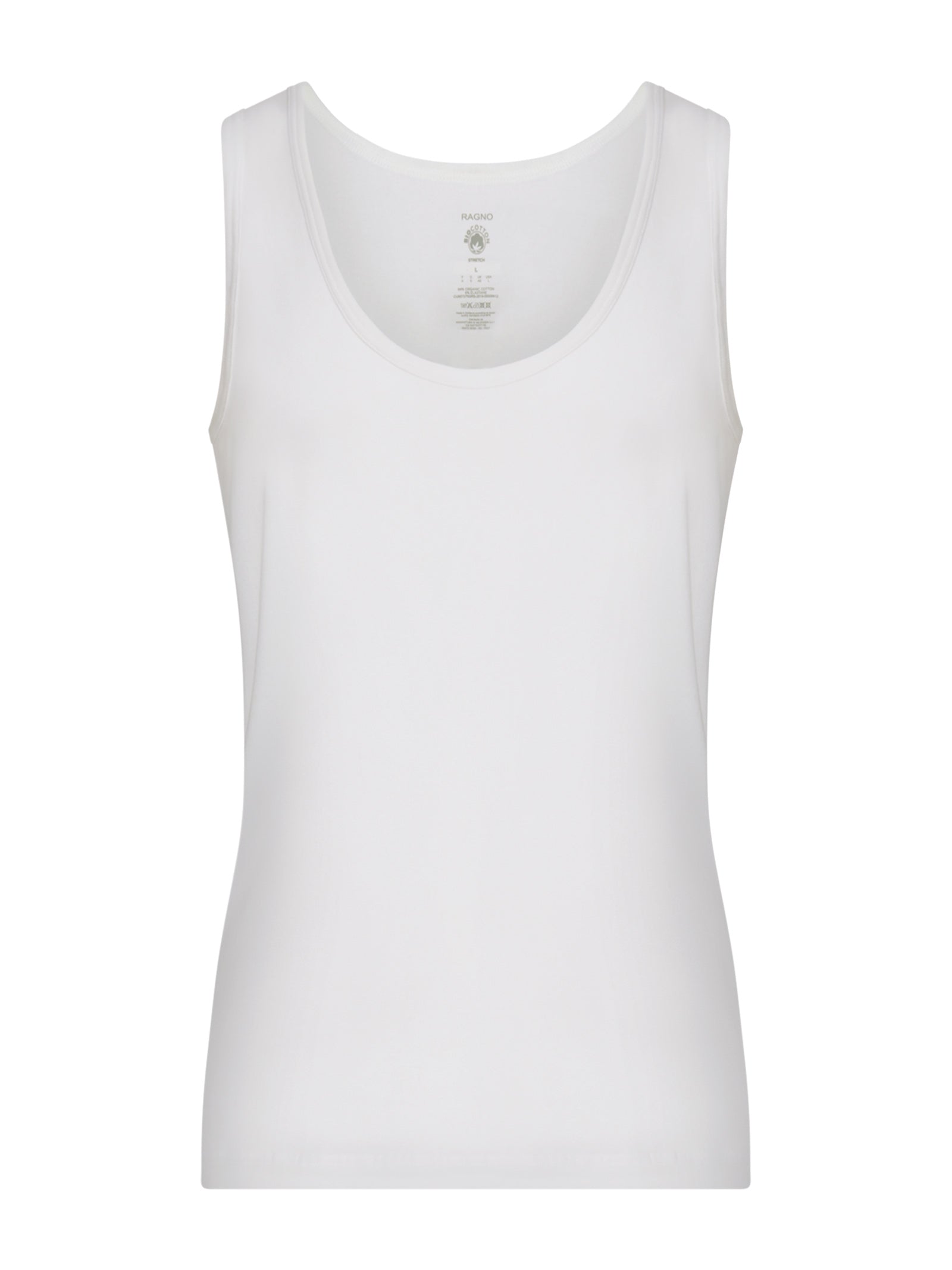 Ragno Comfort canottiera spalla larga bianco cotone