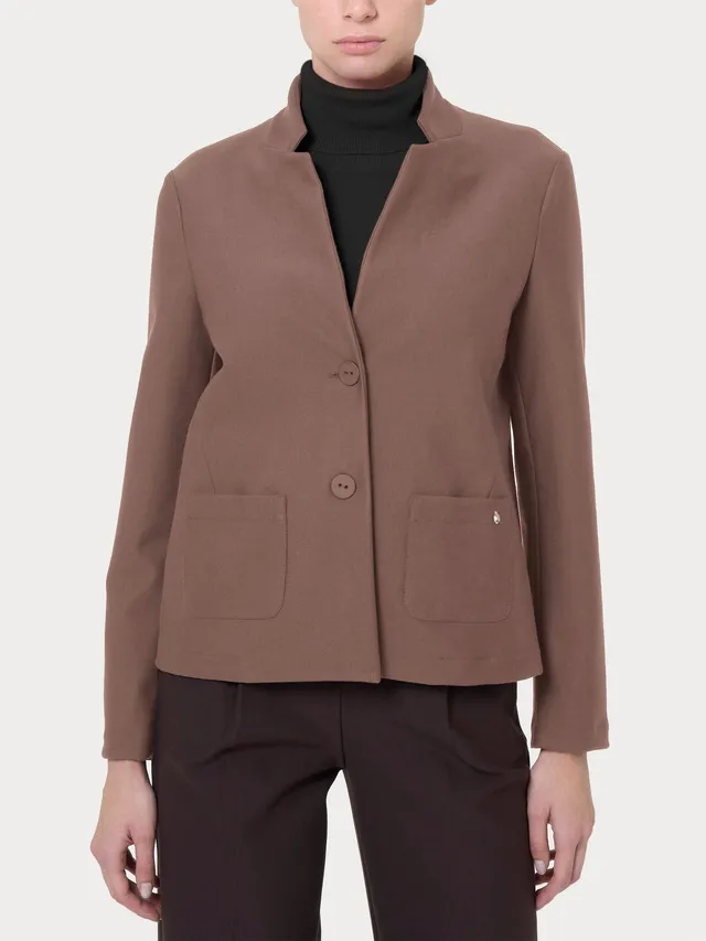 Ragno Compact blazer corto Pine Bark elasticizzato