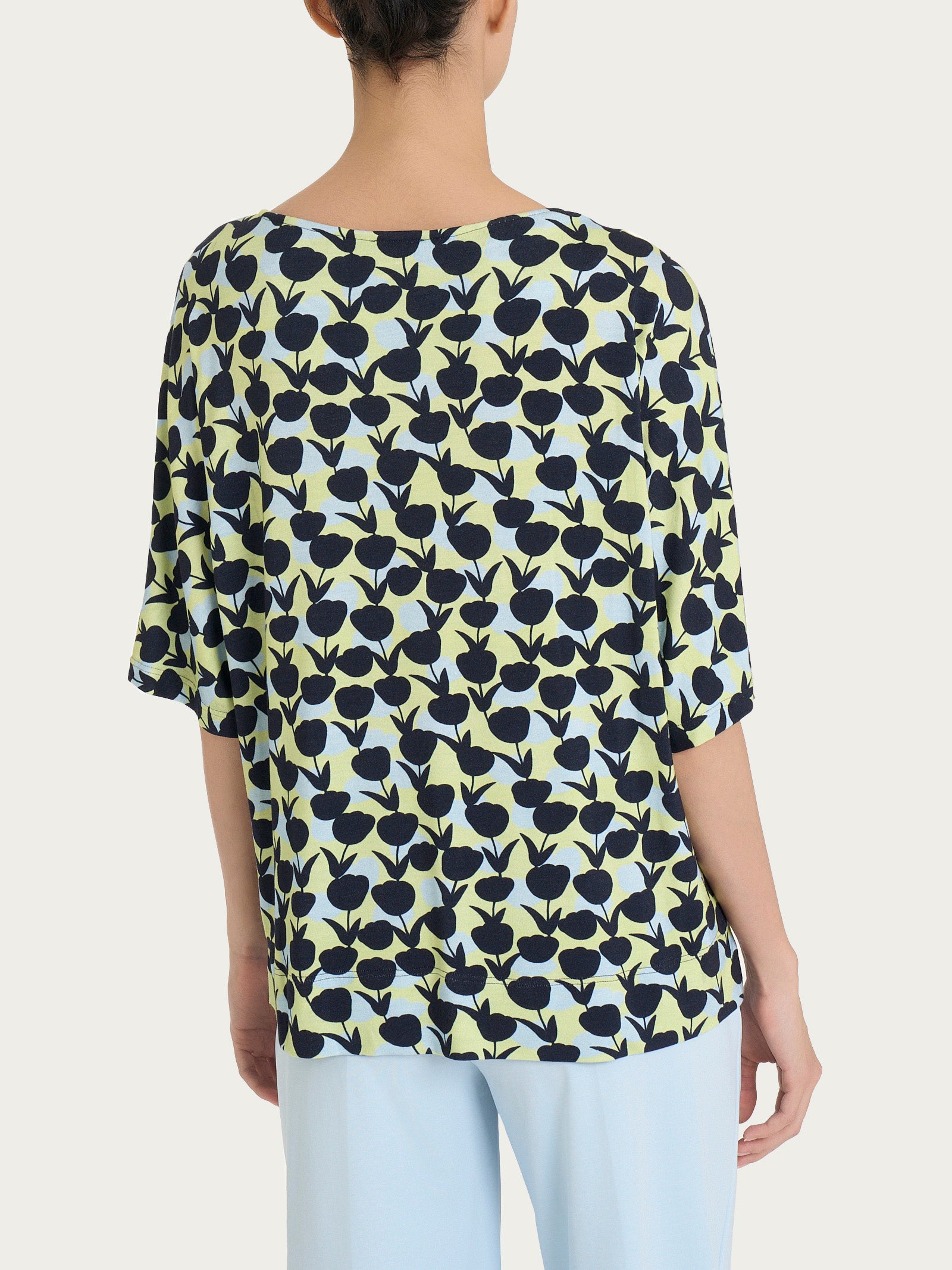 Ragno Viscosa Summer Blusa girocollo tulips Shadow Lime viscosa