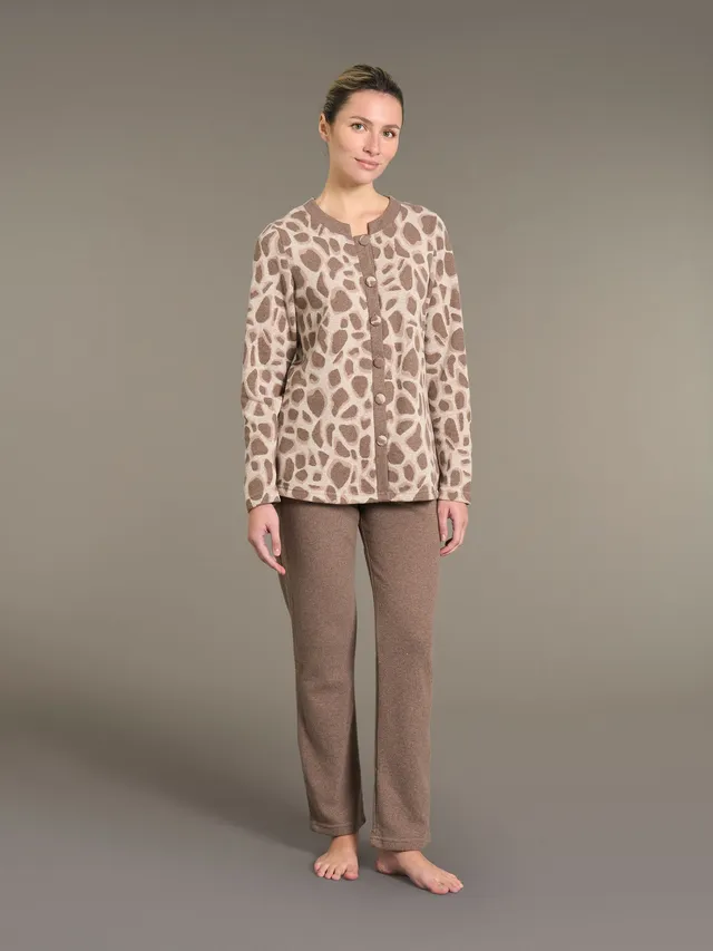 Ragno Sweet Emotion Pigiama Aperto Animalier Caffe pile