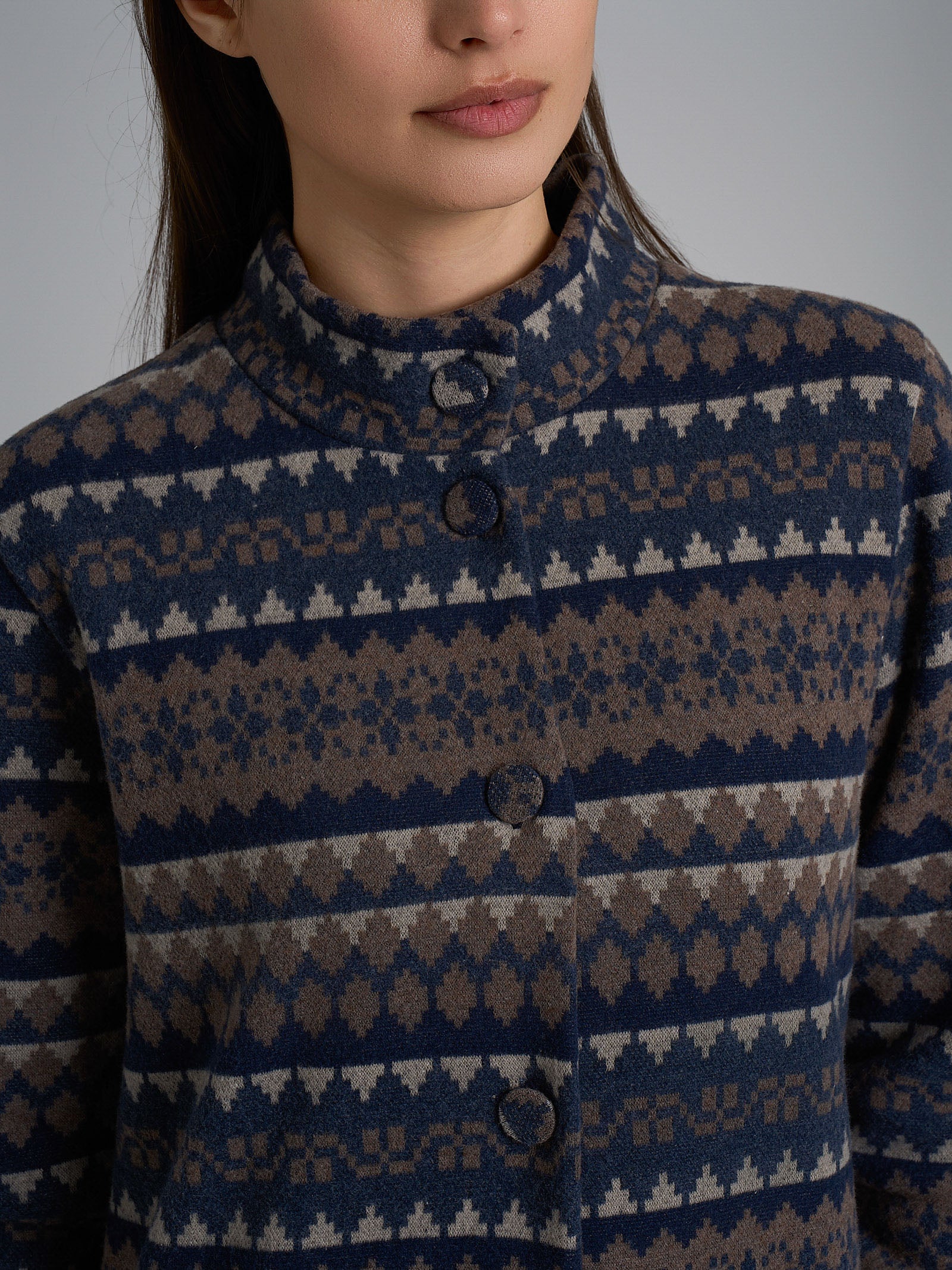 Ragno Cotton Eco Pile pigiama aperto donna Fant. Tenebre