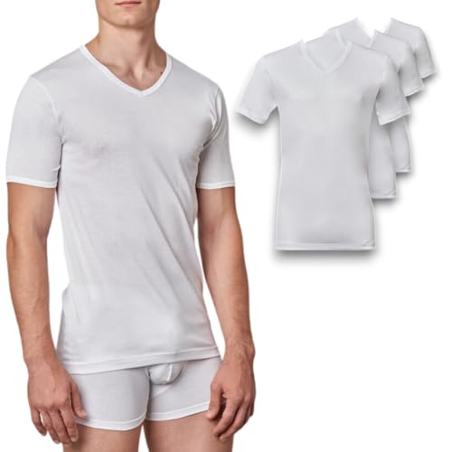 Lady C t-shirt intima uomo filo di Scozia scollo V 3 pezzi
