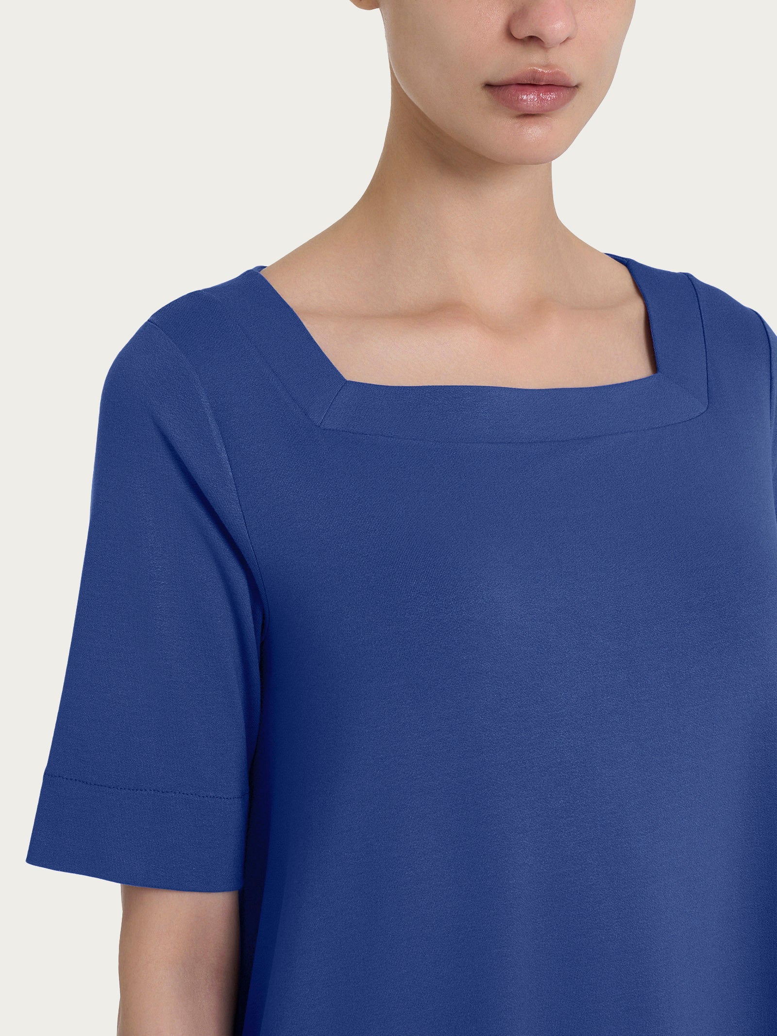 Ragno Manica 3/4 maglietta blueberry viscosa crepe