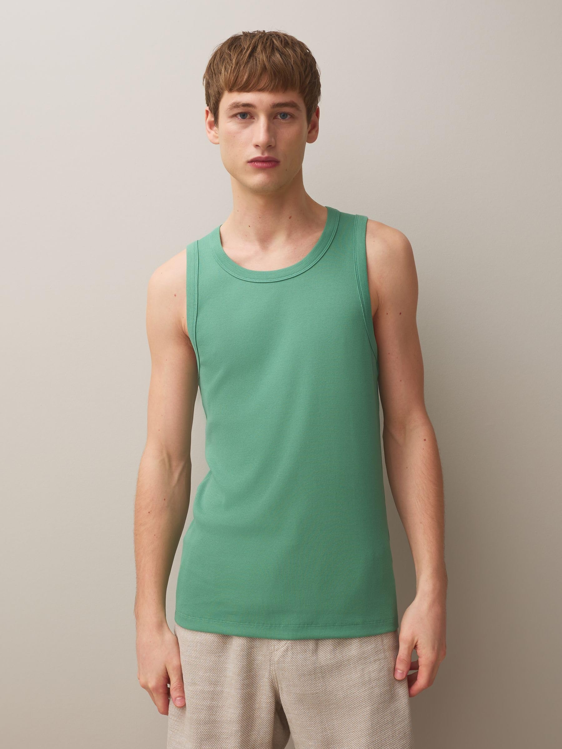 Next Canotte Uomo Slim Coste Confezione da 4 Cotone