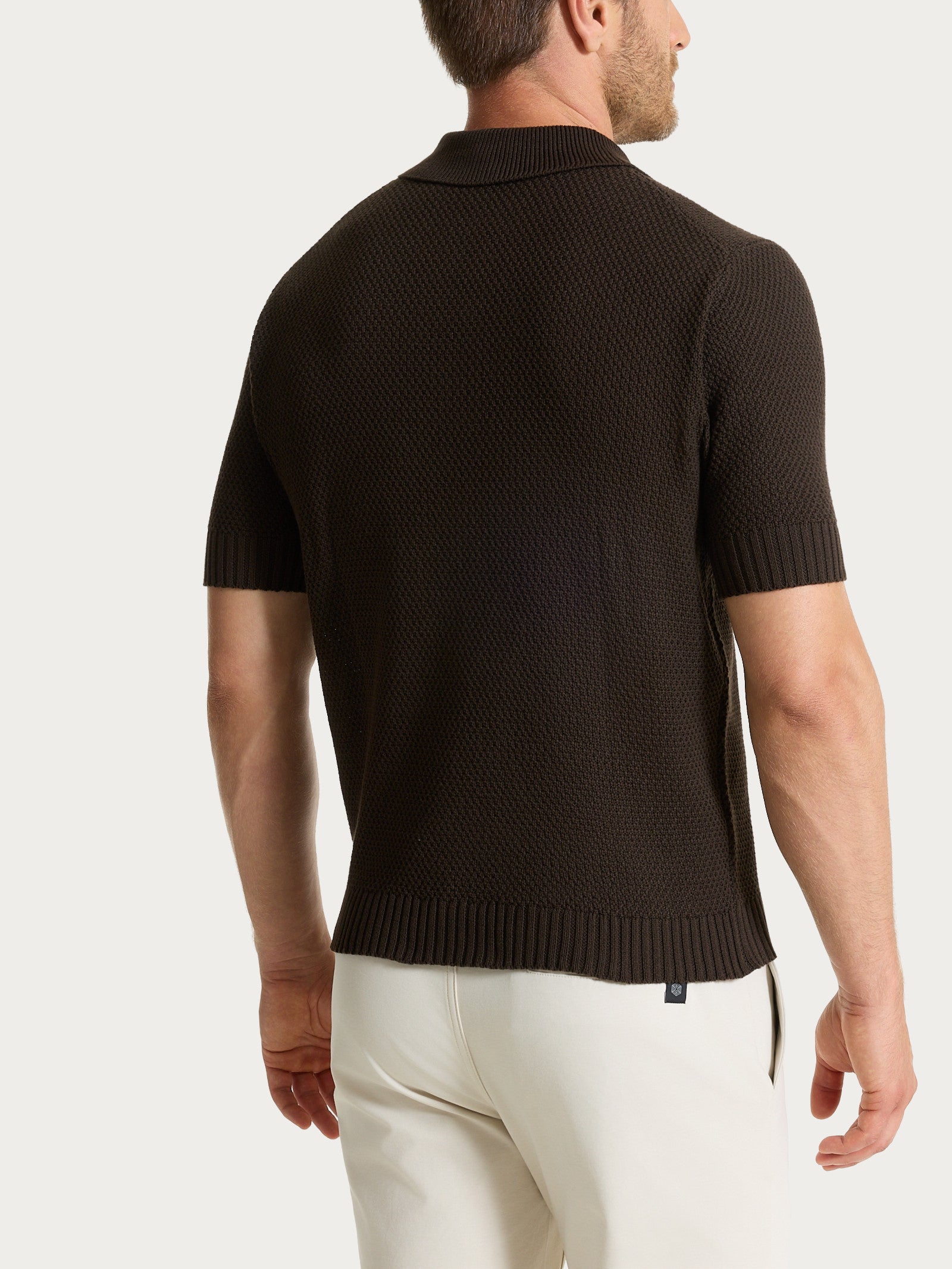 Ragno Puro Cotone polo Chocolate Torte punto maglia