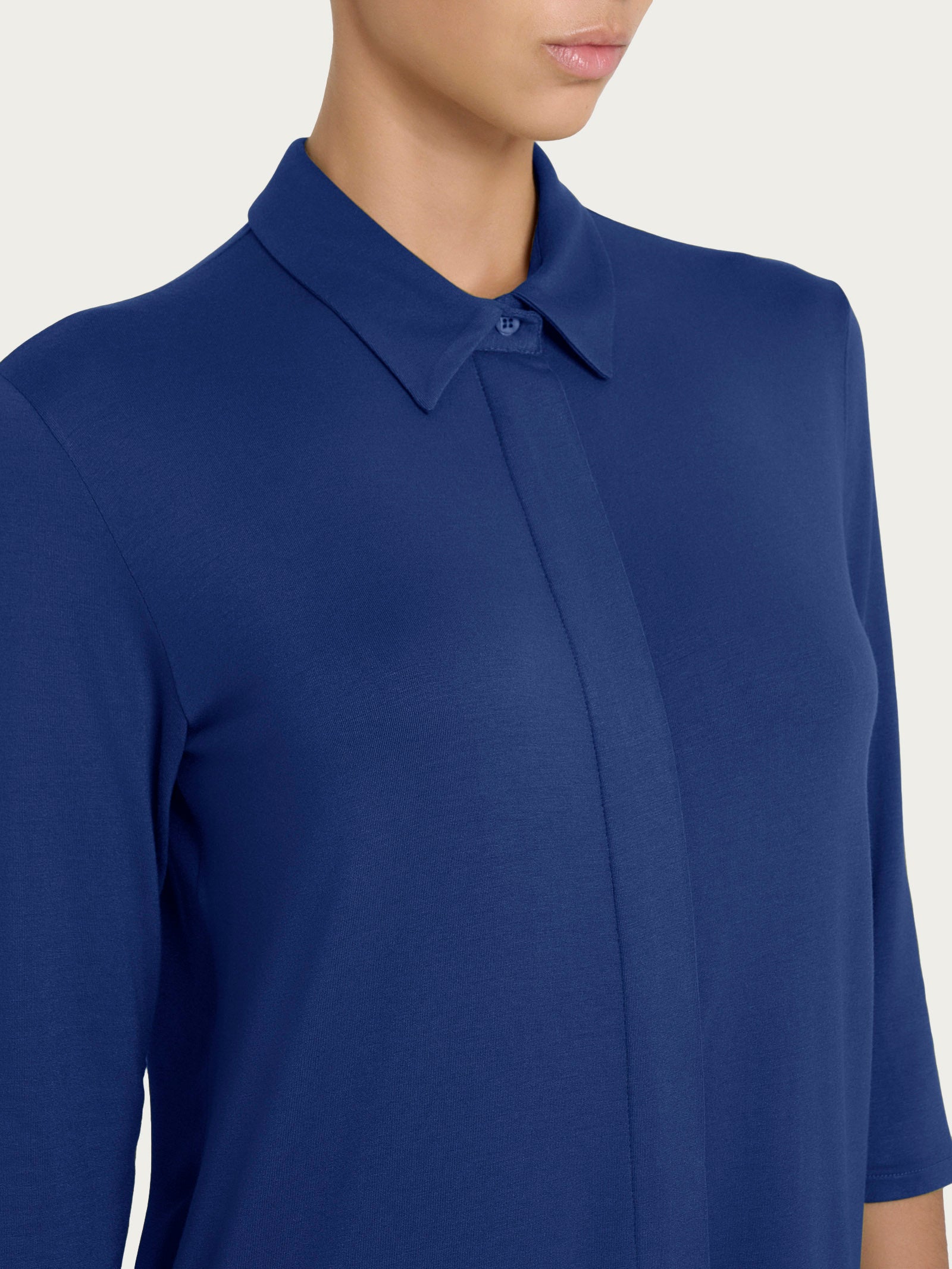 Ragno Viscosa Summer Camicia manica 3/4 blu blueberry
