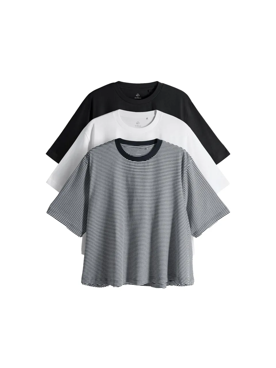 Next The Set 3 t-shirt donna girocollo svasate