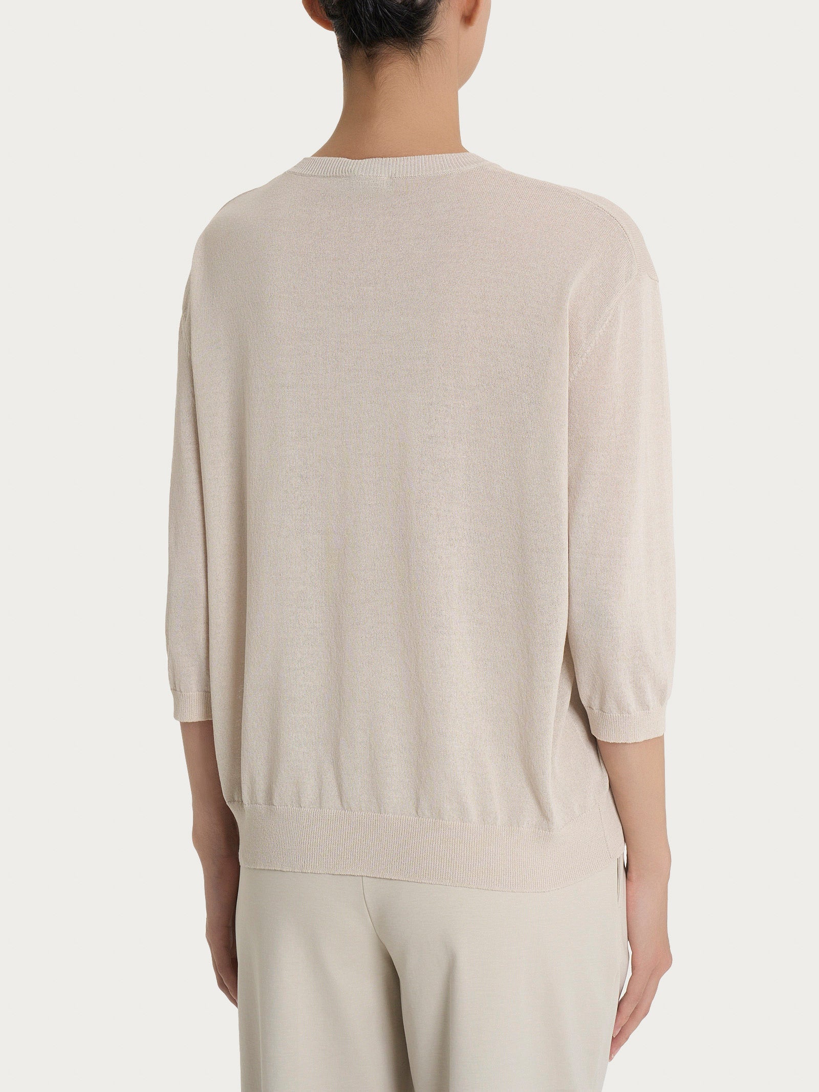 Ragno Crêpe Maglia girocollo maglia donna Champignon 3/4