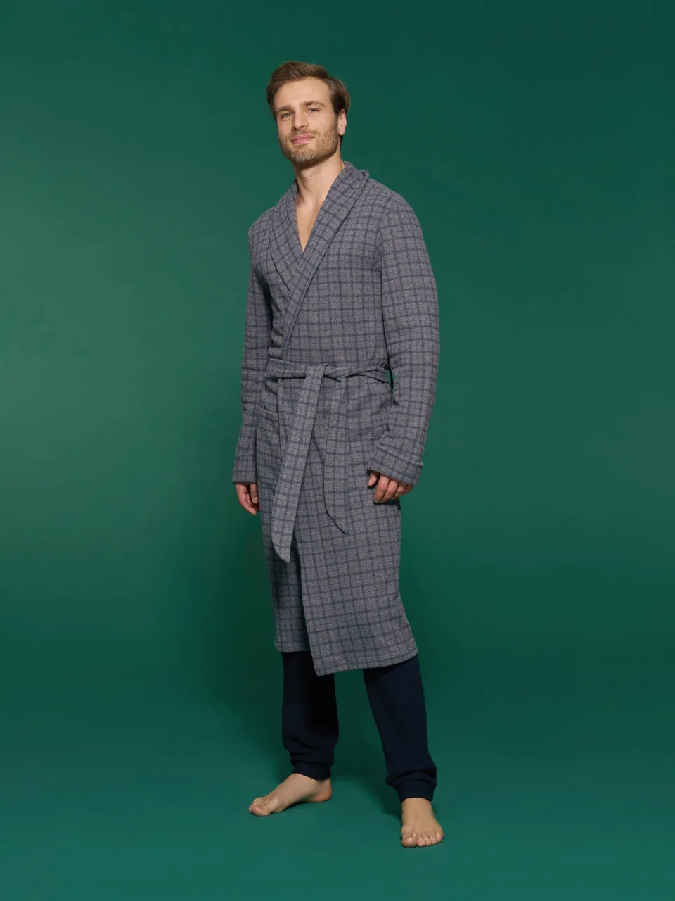 Ragno Cotton Eco Pile Vestaglia lunga Fant.Grigio Mel. calda