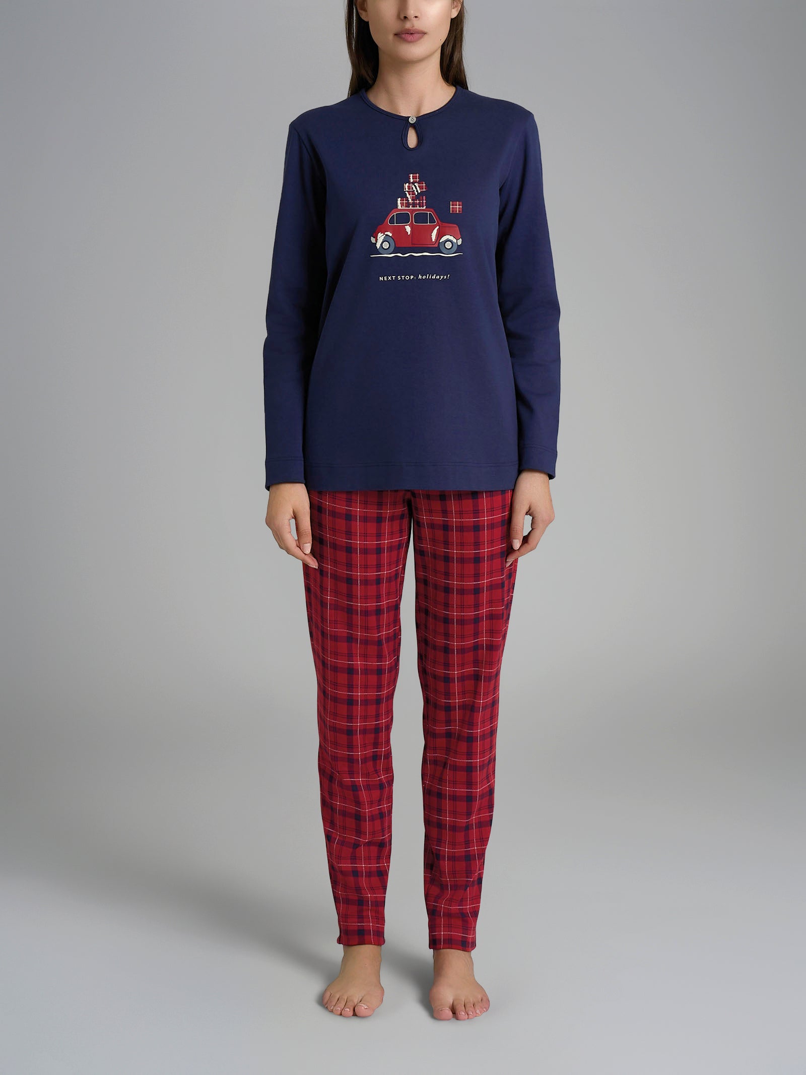 Ragno Jersey Cotone Pigiama Goccia Interlock Scarlet