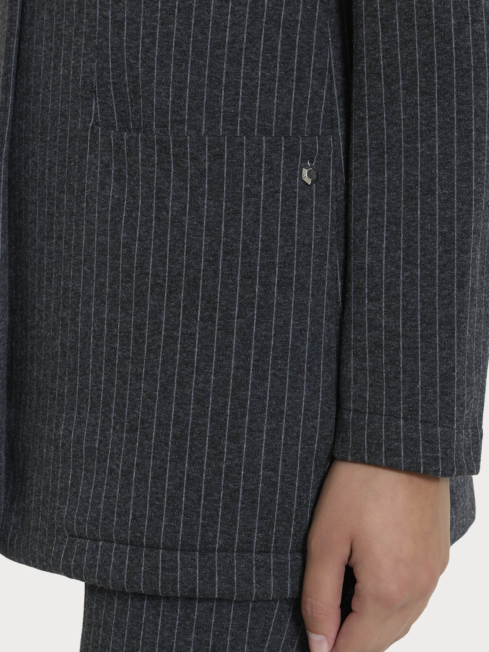 Ragno Compact Blazer Over Gessato Giacca Fant.Oscuro Mel