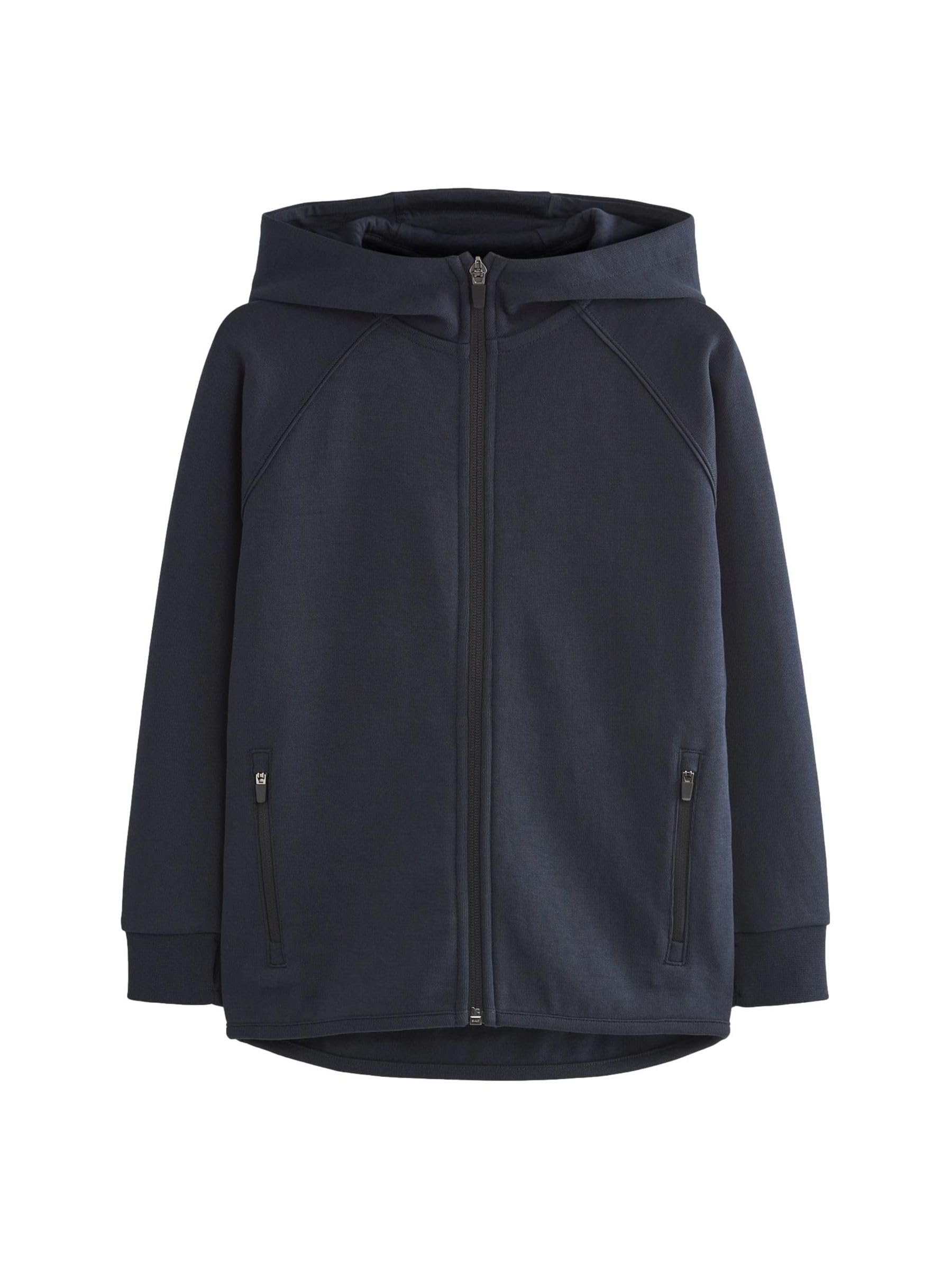 Next Felpa Bambino Zip Cappuccio Tecnica Misto Cotone