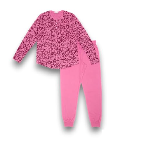 Lady C Pigiama Carbon Brushed Maglia Animalier cotone maculato