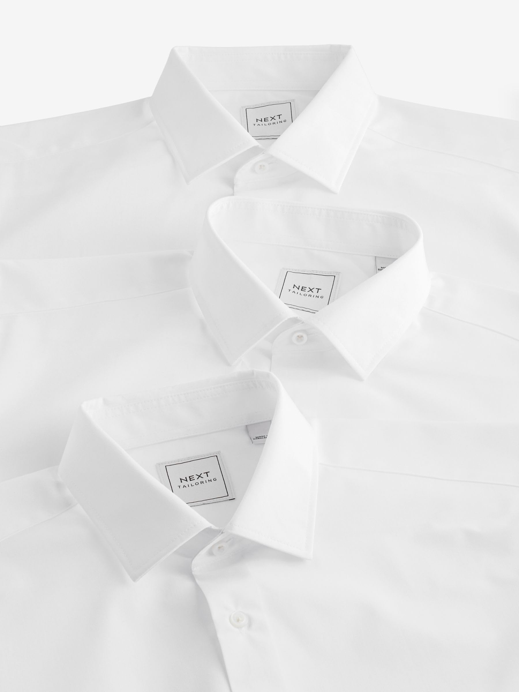 Next 3 camicie eleganti easy-care slim polsino singolo