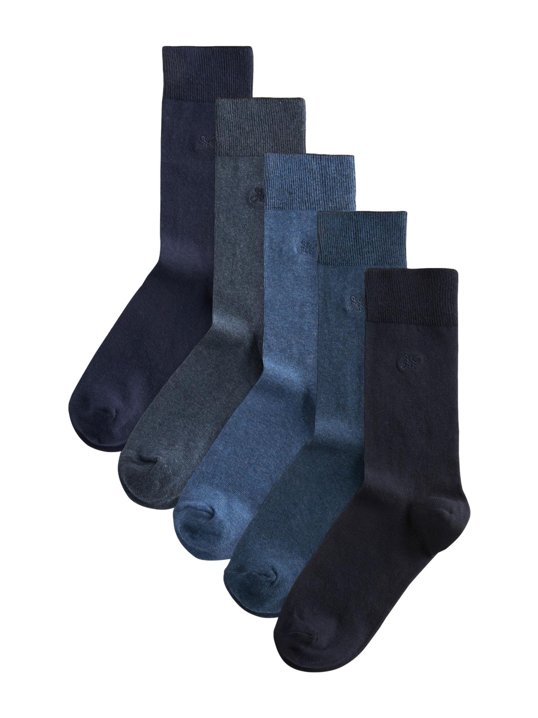 Next calzini uomo ricamati 5 paia 43-46 cotone fresco