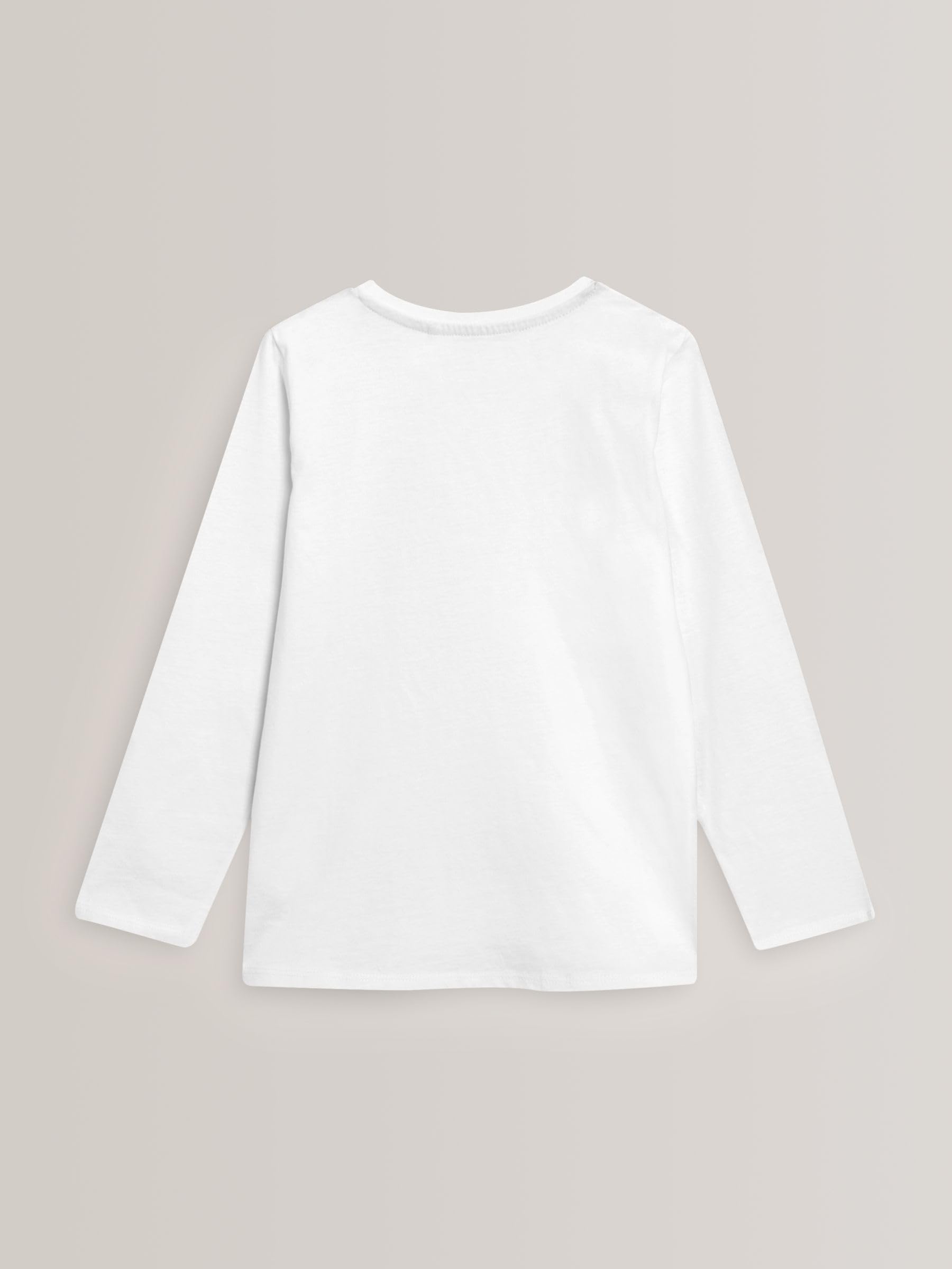 Next ragazzo magliette maniche lunghe bianche 2 pezzi cotone