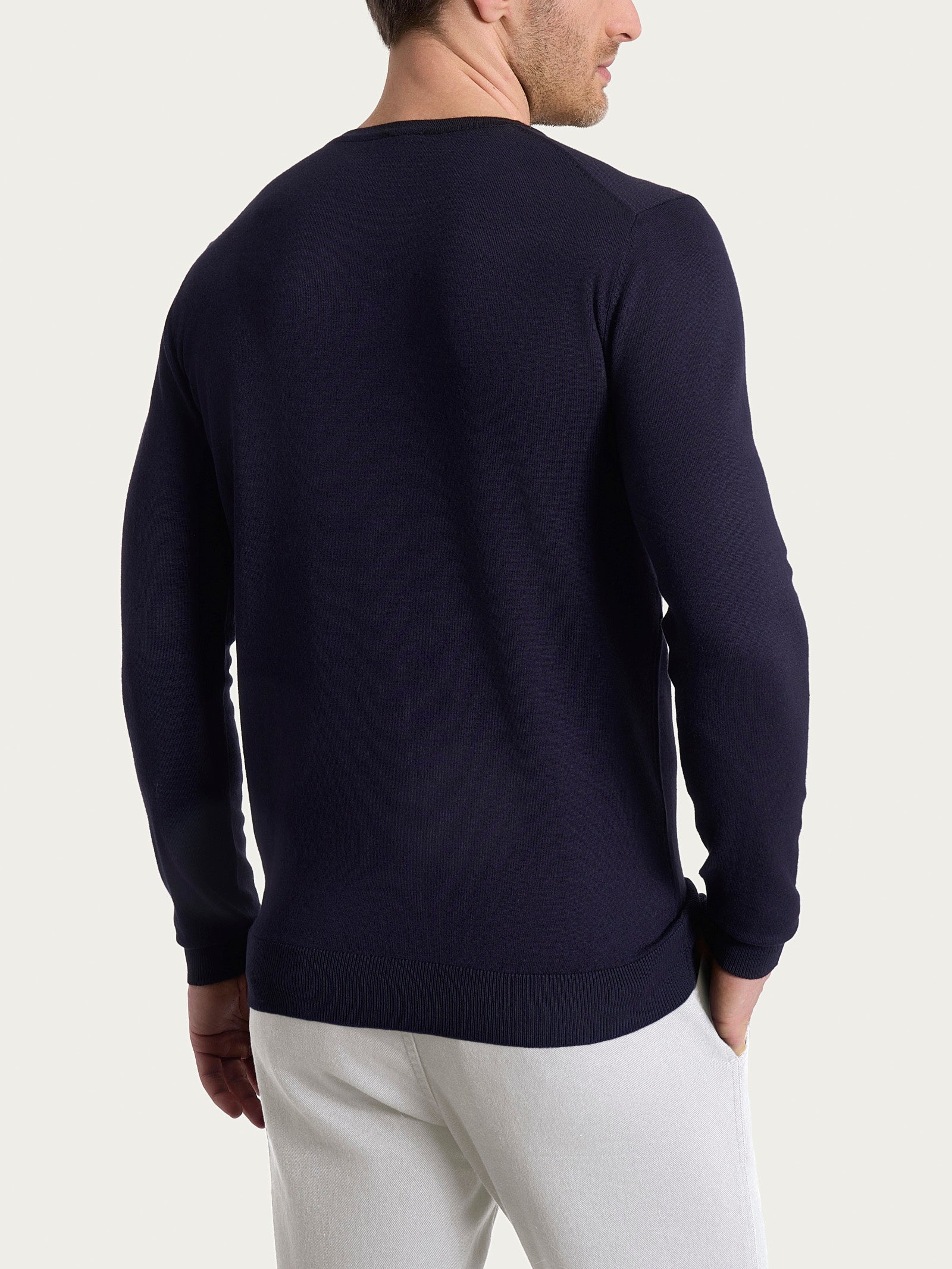 Ragno Four Seasons pull girocollo uomo bleu regular