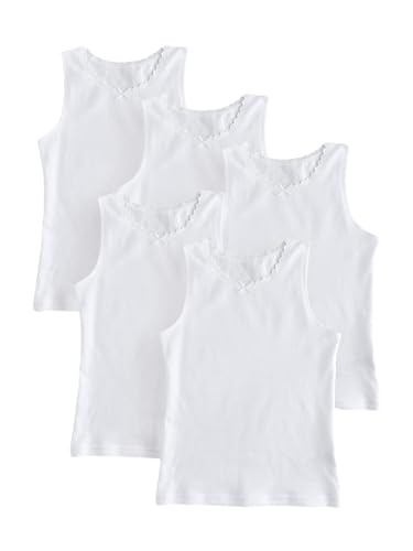 Next 5 canotte bambina pizzo 5-6 anni cotone
