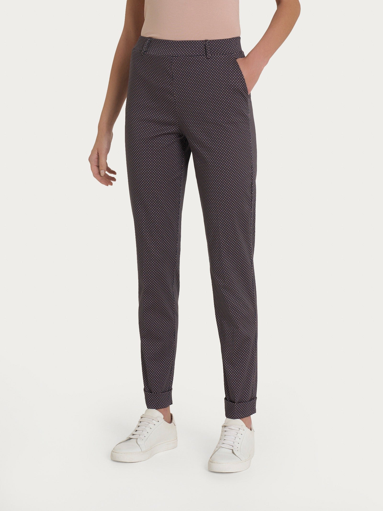 Ragno Satin Power The Chino Pantaloni Slim Warm Taupe Cotone