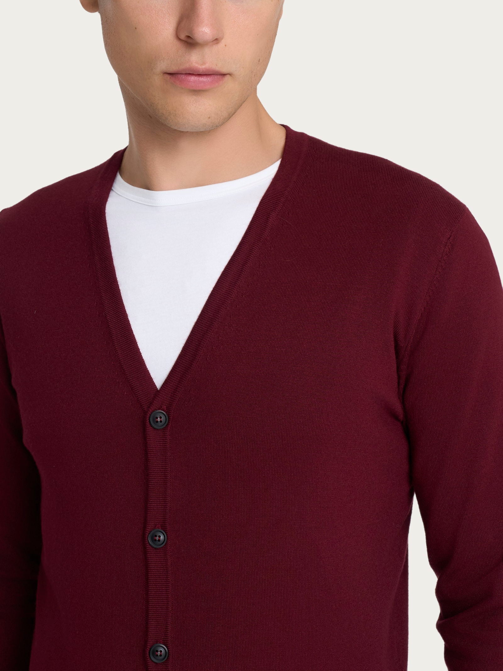 Ragno Four Seasons Cardigan Uomo Zinfandel Viscosa