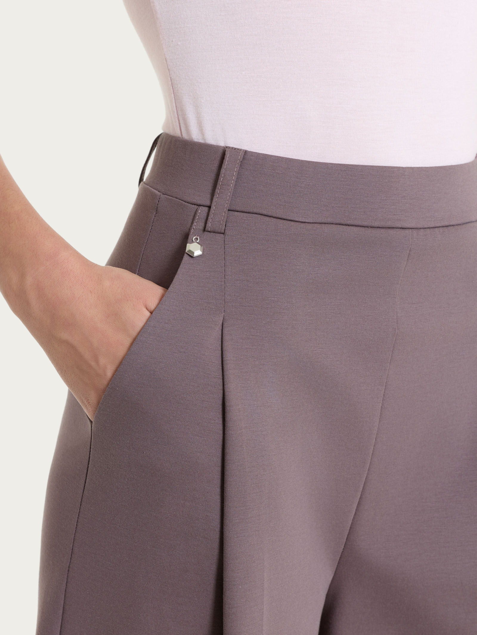 Ragno Compact Light pantalone palazzo plum truffle