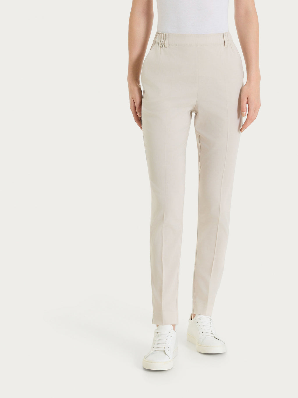 Ragno Super Natural pantaloni chino slim Champignon tencel