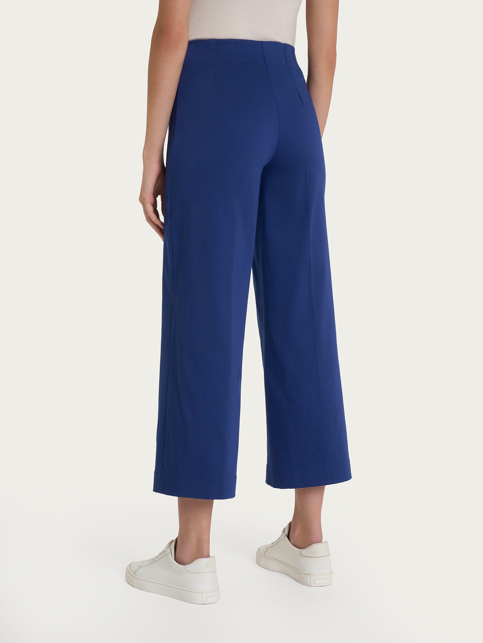 Ragno Satin Power pantalone ampio Blueberry cotone elasticizzato