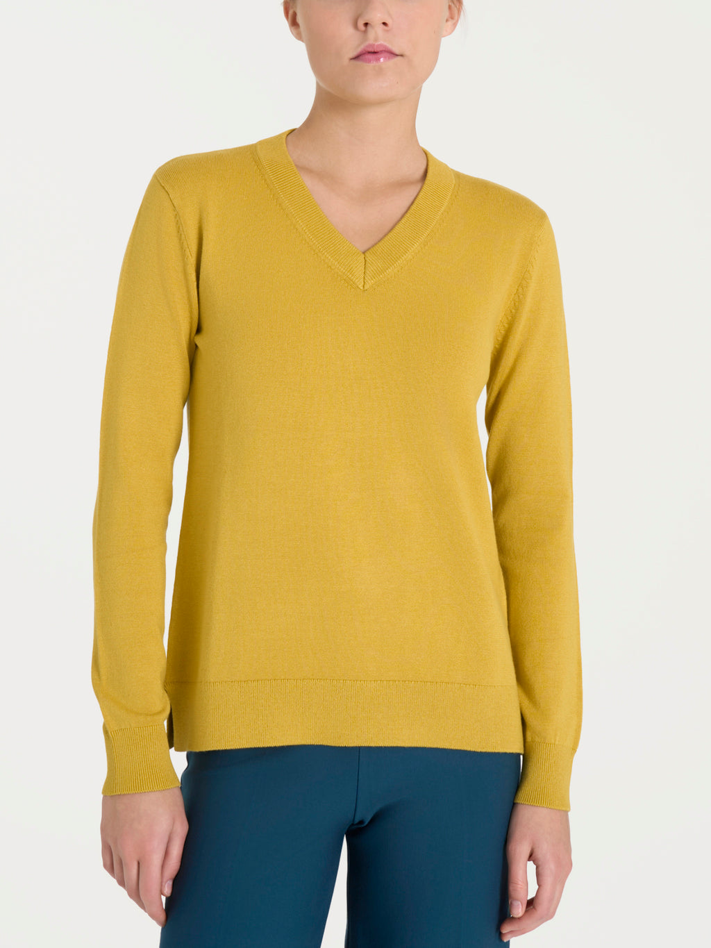 Ragno Four Seasons Maglione Scollo V Oil Yellow