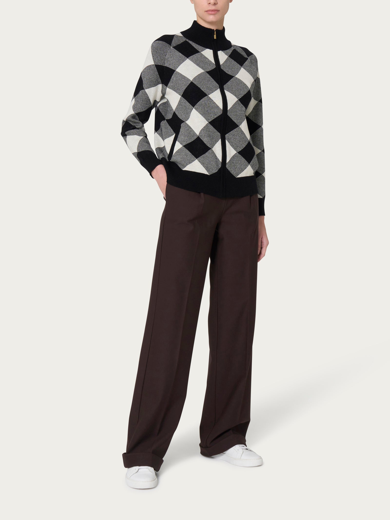 Ragno Winter Cotton bomberino Fantasia Bleu jacquard