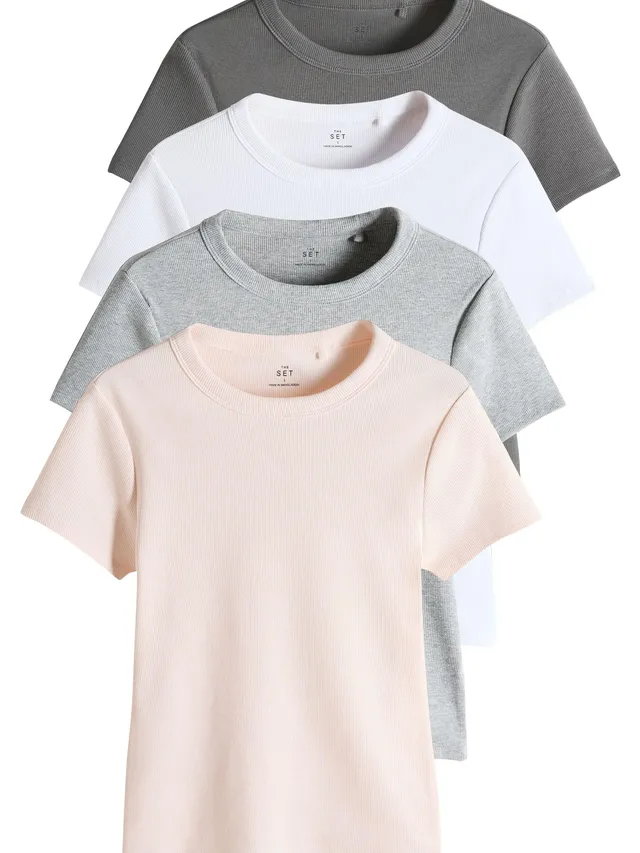 Geo Next The Set t-shirt coste donna maniche corte 4 pezzi