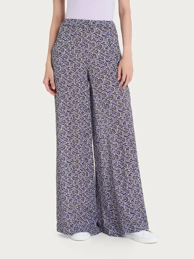 Ragno EcoSeta Pantalone Palazzo The Wide Leg Fantasia Thistle