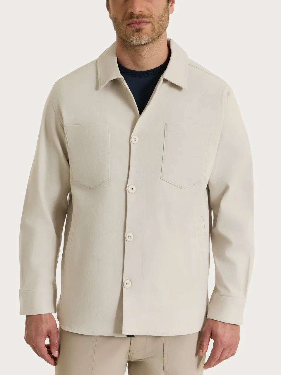 Ragno Compact Shacket twill cotone beige champignon
