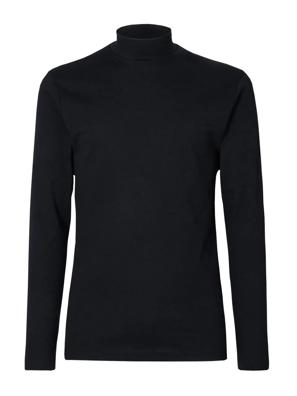 Ragno Lupetto Caldo Cotone Maglia Nero Collo Alto