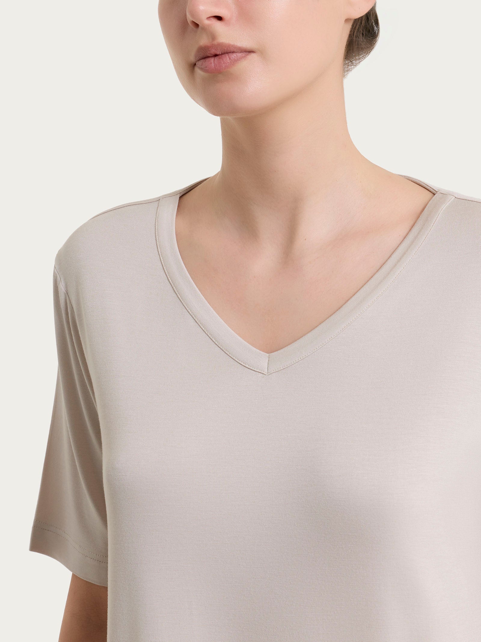 Ragno Viscosa Summer maglietta scollo V Champignon