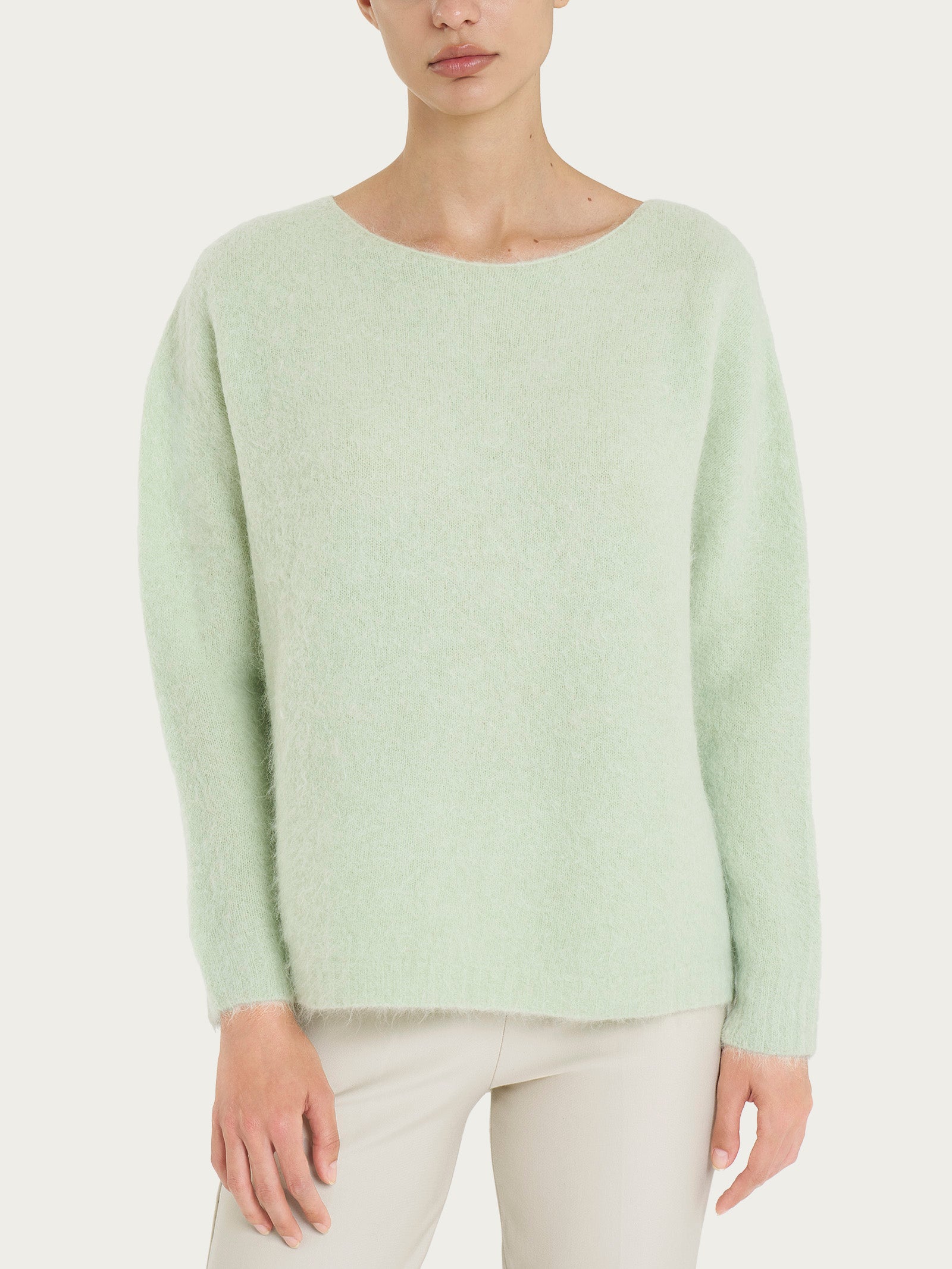 Ragno Merino Soft Gleam maglia barchetta misto lana