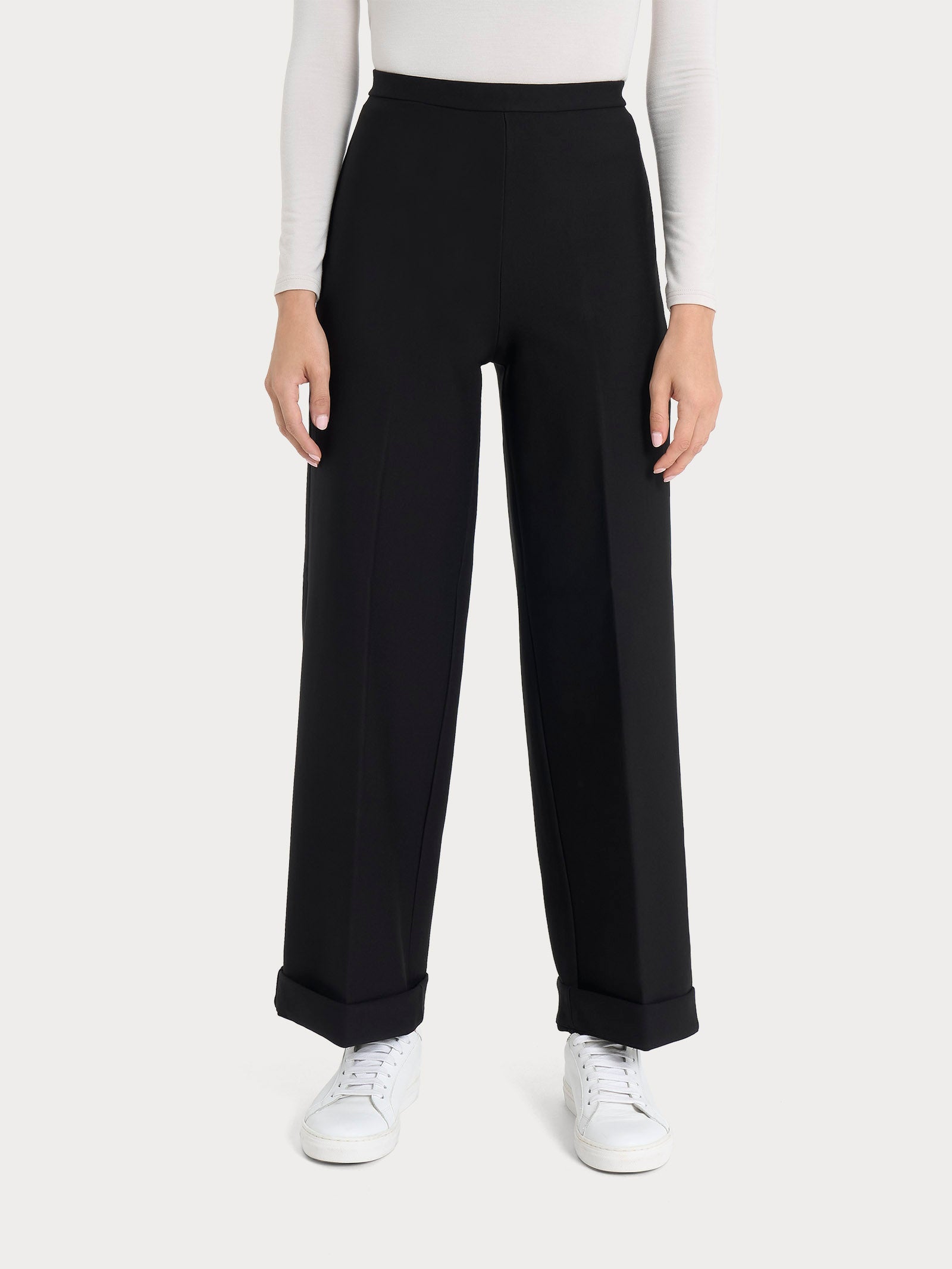 Ragno Compact The Cropped Pantalone Modellante Nero