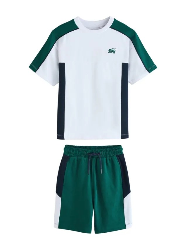 Next completo t-shirt shorts 110 blocchi colore comodo