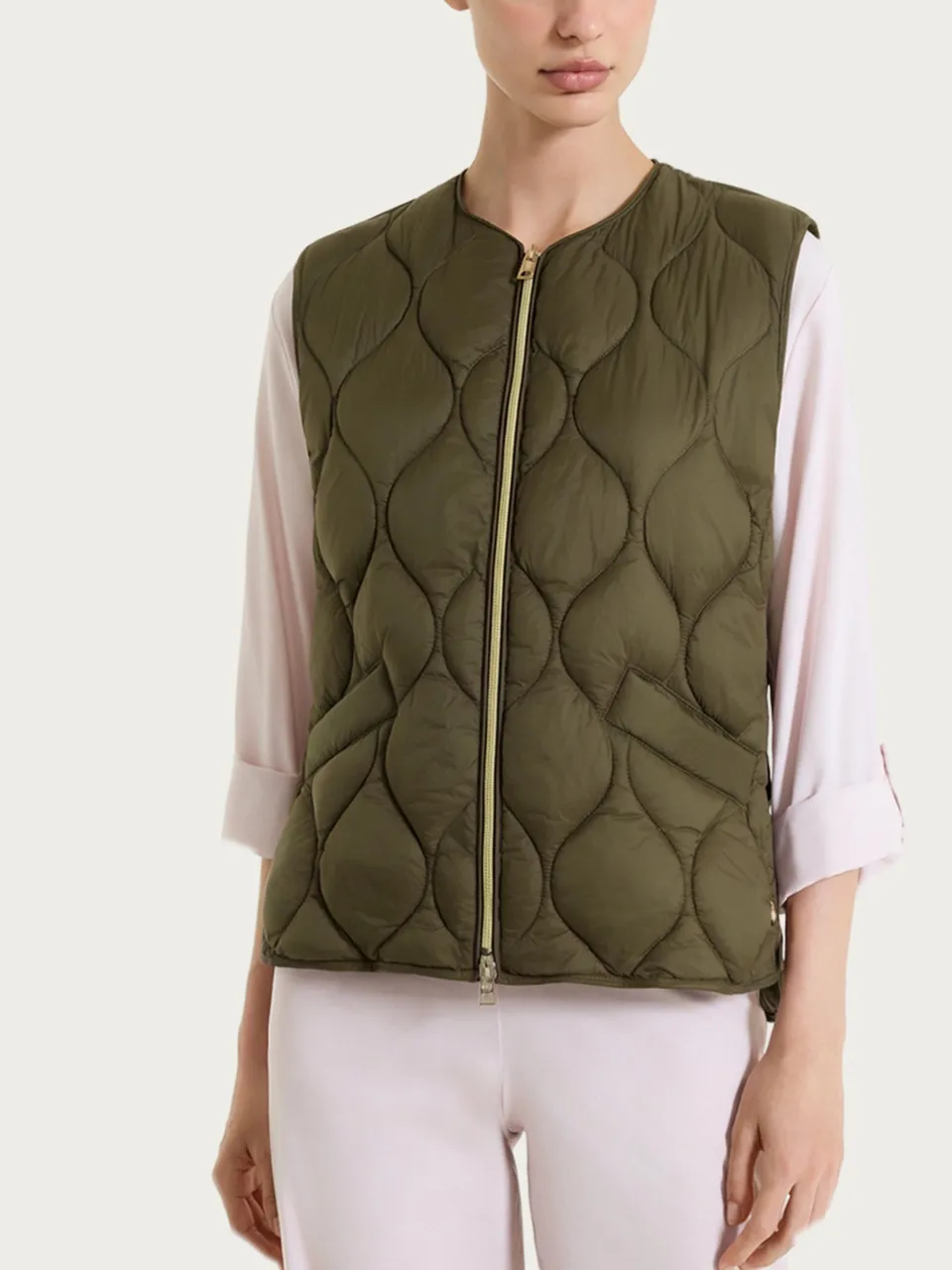 Ragno Onion Quilt Piumino smanicato Dark Olive leggero