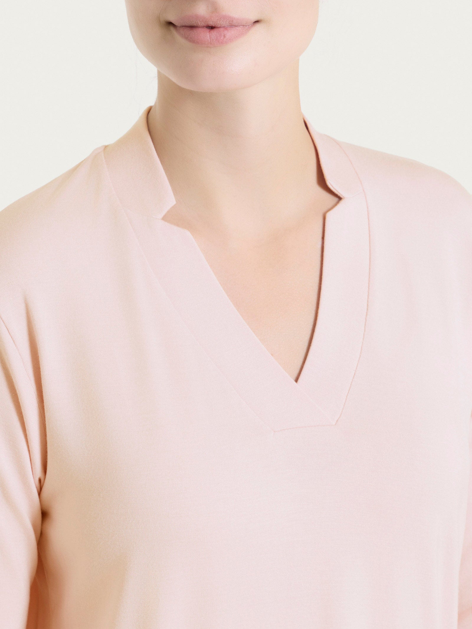 Ragno Viscosa Summer scollo a V maglietta Cameo Rose manica 3/4