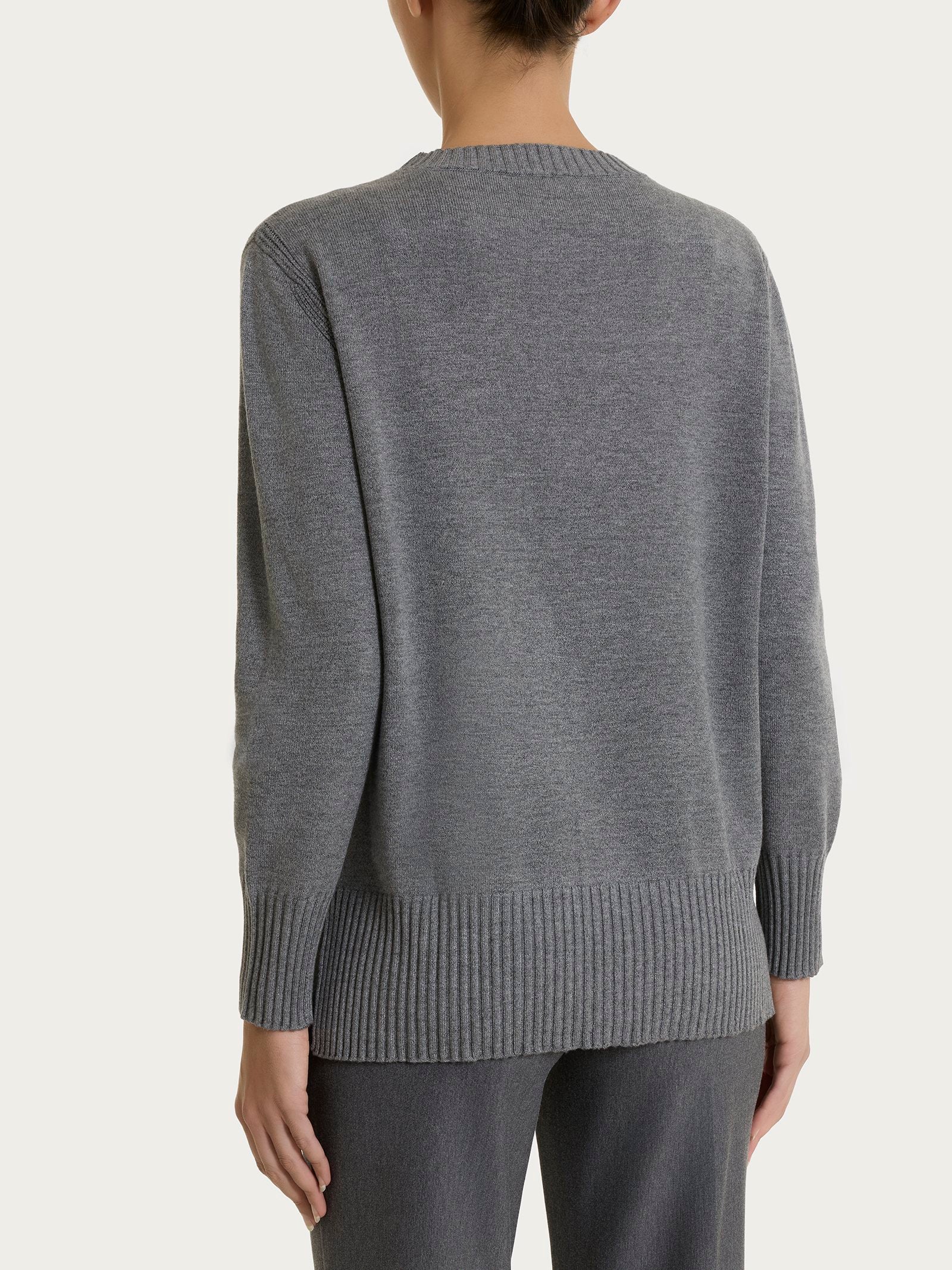 Ragno Soft Wool Maglia Girocollo boxy ardesia