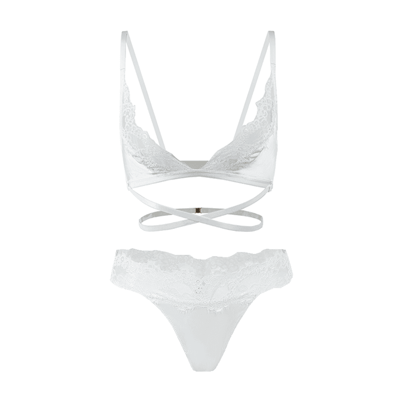Maria Grazia Severi Lace Silk Completo Bianco Pizzo