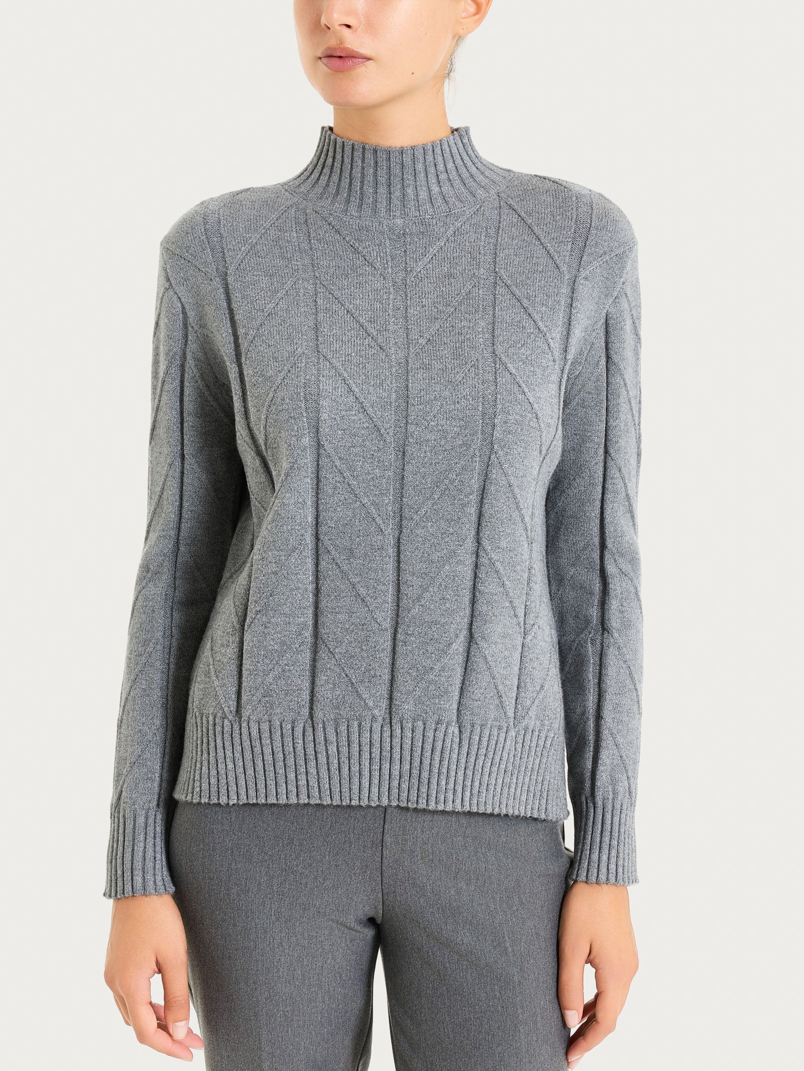 Ragno Super Soft lupetto punto spiga Ferro Mel. boxy