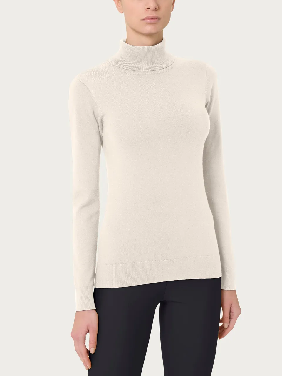 Ragno Four Seasons Dolcevita maglia champignon viscosa
